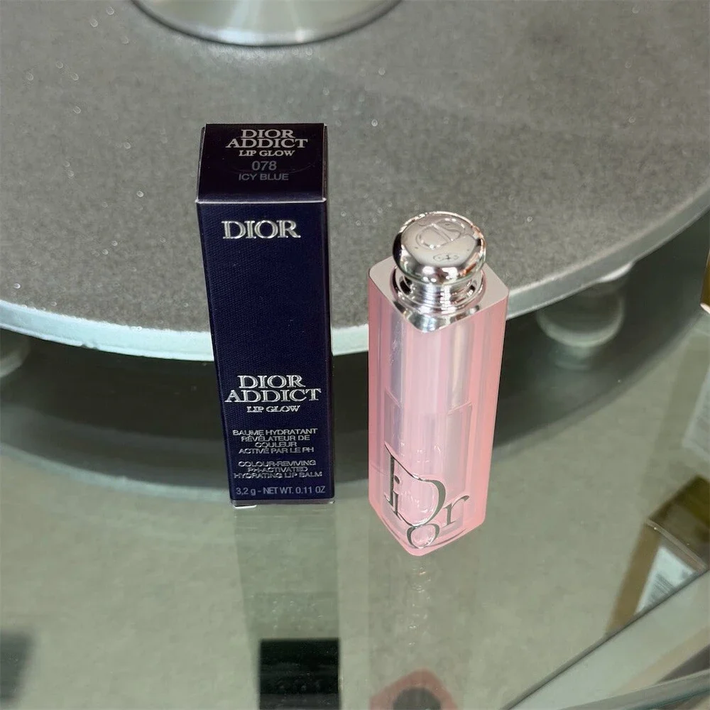 Dior Addict Lip Glow Hydrating Lip Balm 078 Icy Blue 3.2g Boxed